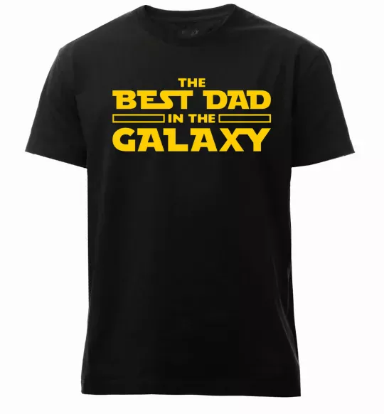 Мужская премиум футболка Best Dad Galaxy Черный фото