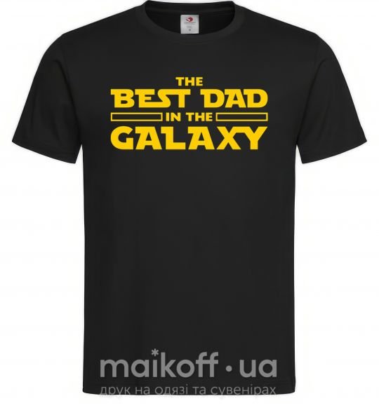 Мужская футболка Best Dad Galaxy Черный фото