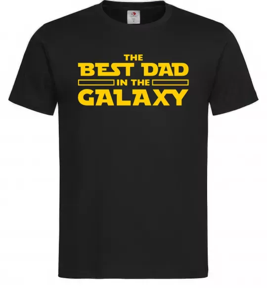 Мужская футболка Best Dad Galaxy Черный фото