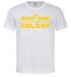 Мужская футболка Best Dad Galaxy Белый фото