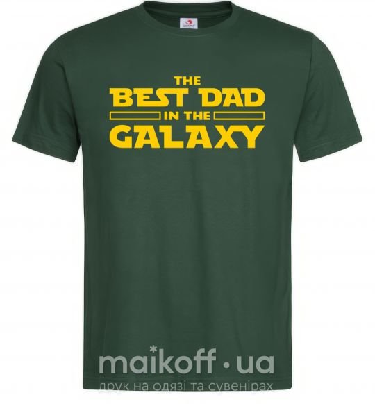 Мужская футболка Best Dad Galaxy Темно-зеленый фото