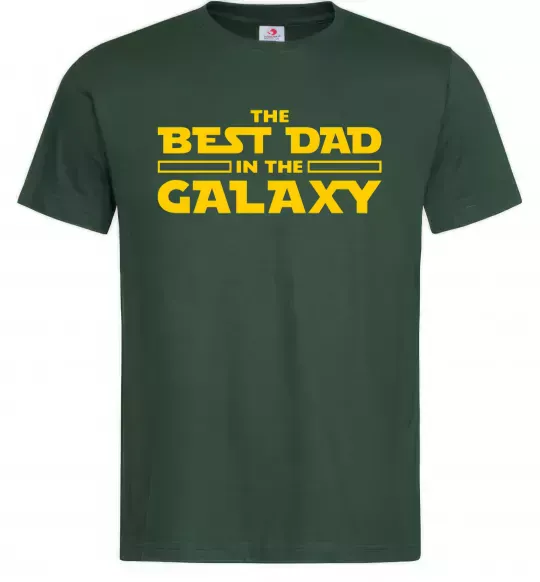 Мужская футболка Best Dad Galaxy Темно-зеленый фото