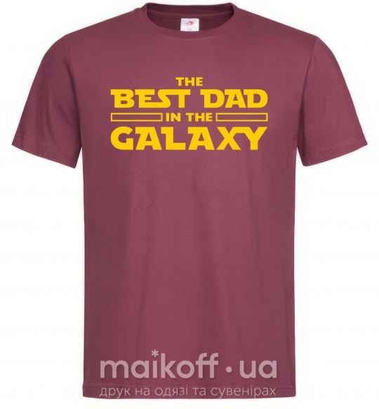 Чоловіча футболка Best Dad Galaxy Бордовий фото