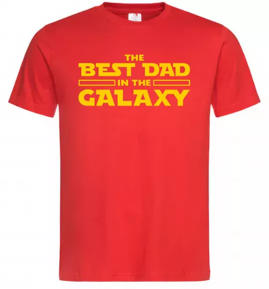 Мужская футболка Best Dad Galaxy Красный фото