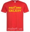 Мужская футболка Best Dad Galaxy Красный фото