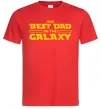 Мужская футболка Best Dad Galaxy Красный фото