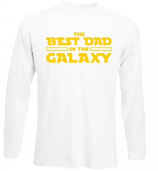 Лонгслів Best Dad Galaxy Білий фото