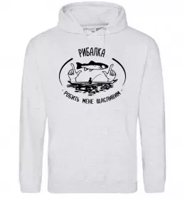 Чоловіча толстовка (худі) Енциклопедія рибалки Білий фото Чоловіча толстовка (худі) Енциклопедія рибалки Білий фото