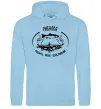 Чоловіча толстовка (худі) Рибалка робить мене щасливим Блакитний фото