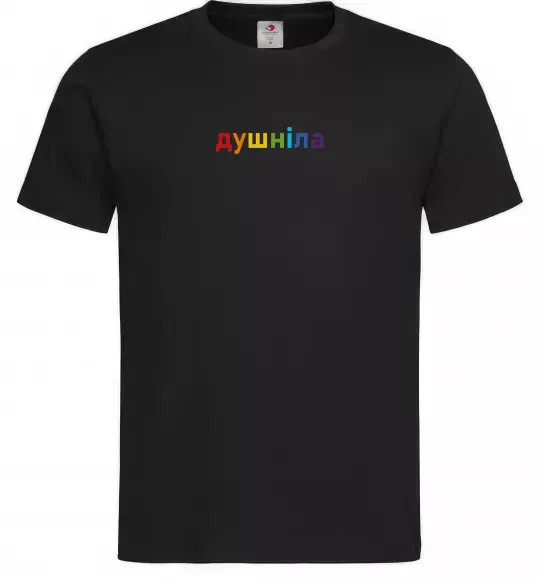 Чоловіча футболка Душніла ВИШИВКА Чорний фото