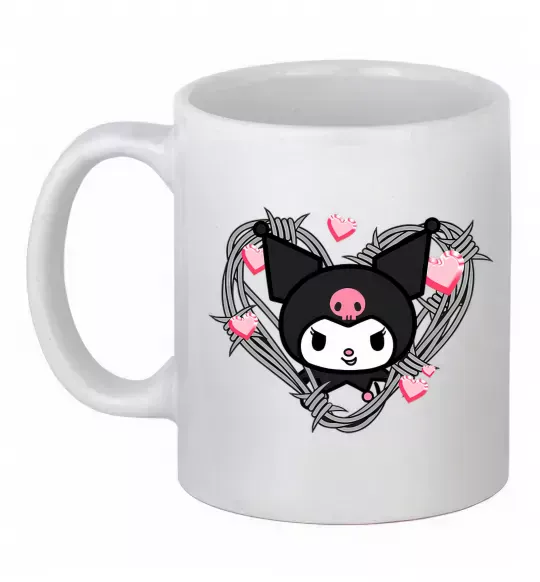 Чашка керамічна Hello kitty kuromi Білий фото