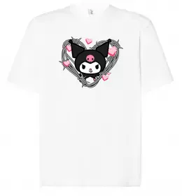 Футболка Оверсайз Hello kitty kuromi Белый фото