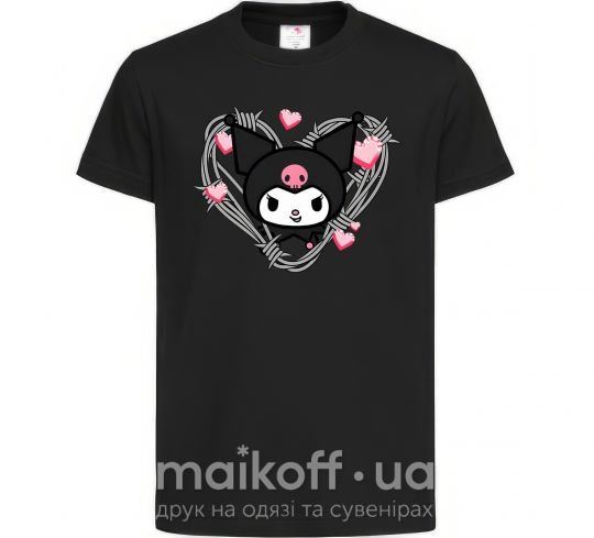 Дитяча футболка Hello kitty kuromi Чорний фото
