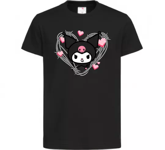 Дитяча футболка Hello kitty kuromi Чорний фото