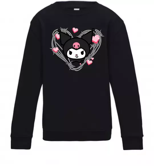 Детский Свитшот Hello kitty kuromi Черный фото