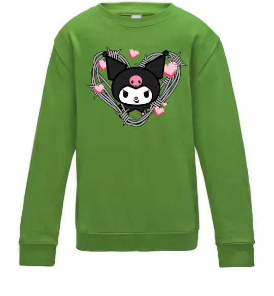 Детский Свитшот Hello kitty kuromi Лаймовый фото