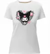 Женская премиум футболка Hello kitty kuromi Белый фото