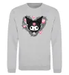 Свитшот Hello kitty kuromi Серый меланж фото