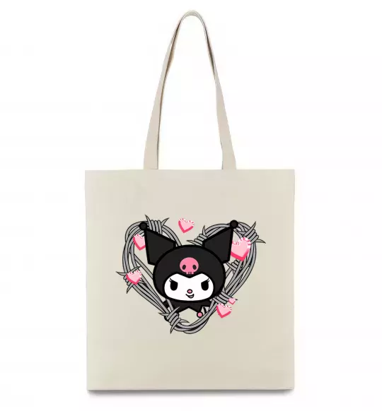 Эко-сумка Hello kitty kuromi Бежевый фото