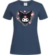 Жіноча футболка Hello kitty kuromi Темно-синій фото
