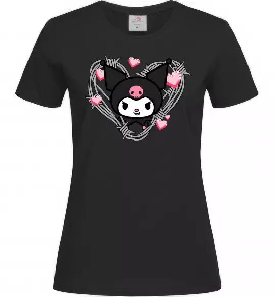 Жіноча футболка Hello kitty kuromi Чорний фото