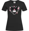 Жіноча футболка Hello kitty kuromi Чорний фото