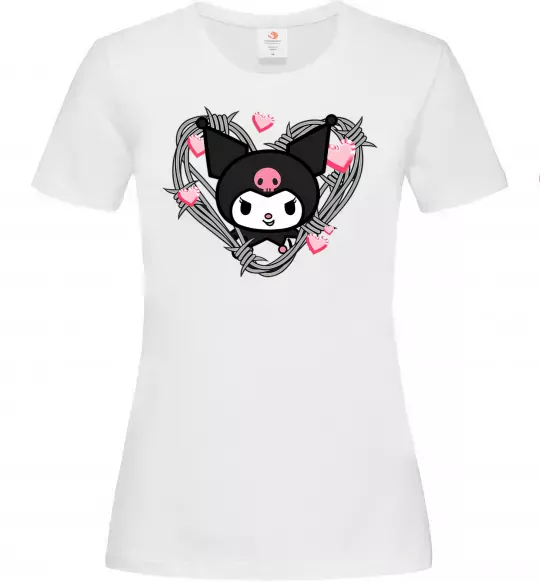 Жіноча футболка Hello kitty kuromi Білий фото