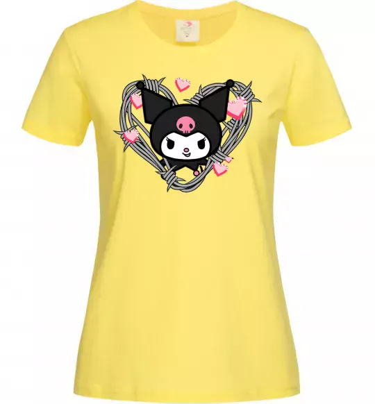 Жіноча футболка Hello kitty kuromi Лимонний фото