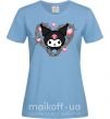 Жіноча футболка Hello kitty kuromi Блакитний фото