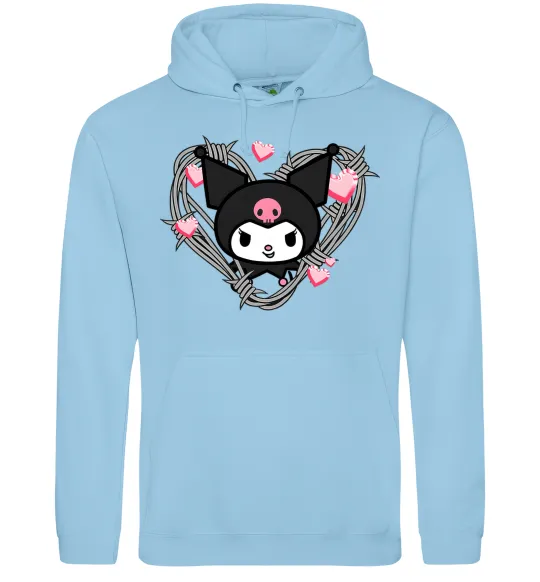 Чоловіча толстовка (худі) Hello kitty kuromi Блакитний фото