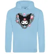 Женская толстовка (худи) Hello kitty kuromi Голубой фото