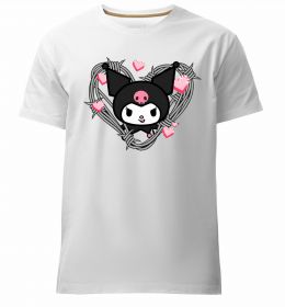 Мужская премиум футболка Hello kitty kuromi