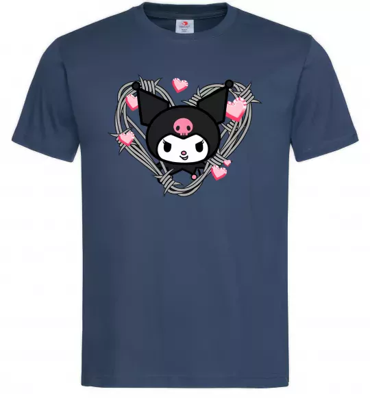 Чоловіча футболка Hello kitty kuromi Темно-синій фото
