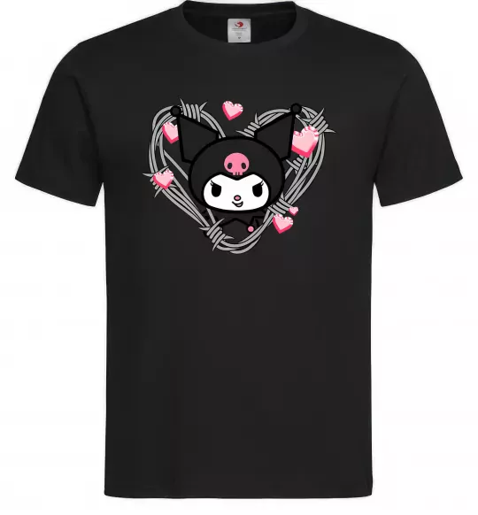 Чоловіча футболка Hello kitty kuromi Чорний фото