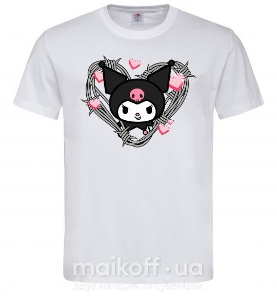 Мужская футболка Hello kitty kuromi Белый фото
