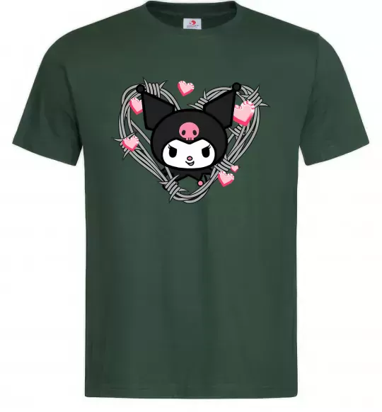 Чоловіча футболка Hello kitty kuromi Темно-зелений фото
