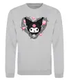 Свитшот Hello kitty kuromi Серый меланж фото