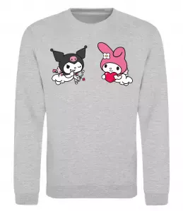 Свитшот Kuromi my melodi Серый меланж фото