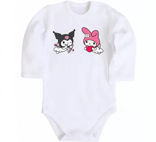 Дитячий бодік Kuromi my melodi Білий фото