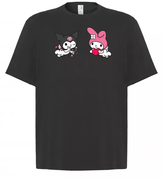 Футболка Оверсайз Kuromi my melodi Черный фото
