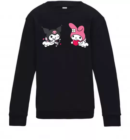 Детский Свитшот Kuromi my melodi Черный фото
