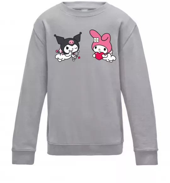 Детский Свитшот Kuromi my melodi Серый меланж фото