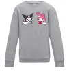 Детский Свитшот Kuromi my melodi Серый меланж фото
