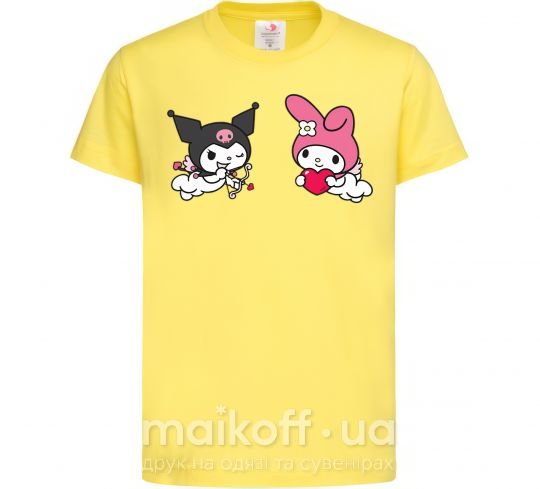 Детская футболка Kuromi my melodi Лимонный фото