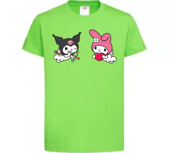 Дитяча футболка Kuromi my melodi Лаймовий фото
