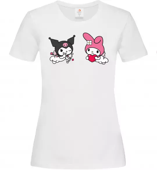 Жіноча футболка Kuromi my melodi Білий фото