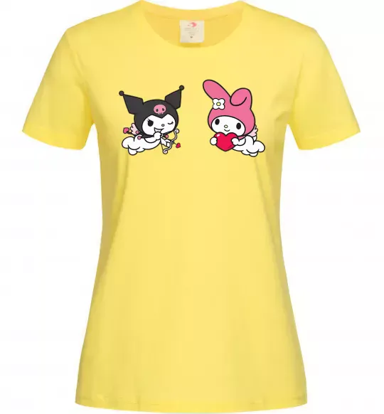 Жіноча футболка Kuromi my melodi Лимонний фото