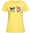 Жіноча футболка Kuromi my melodi Лимонний фото