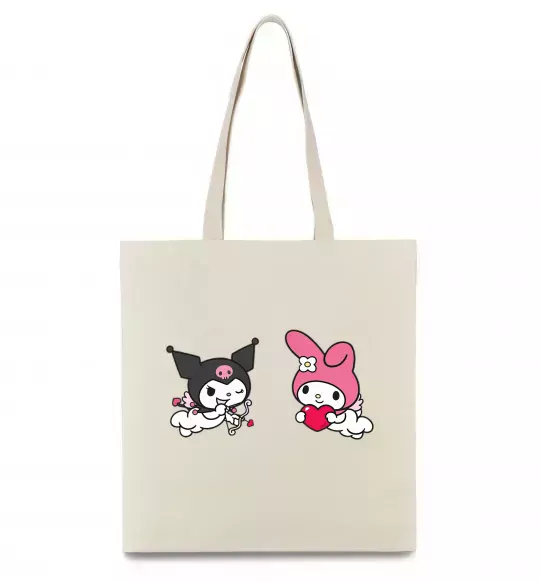 Еко-сумка Kuromi my melodi Бежевий фото