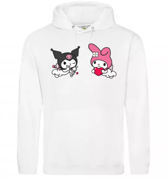 Мужская толстовка (худи) Kuromi my melodi Белый фото